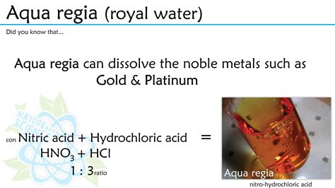 aqua regia royal water.